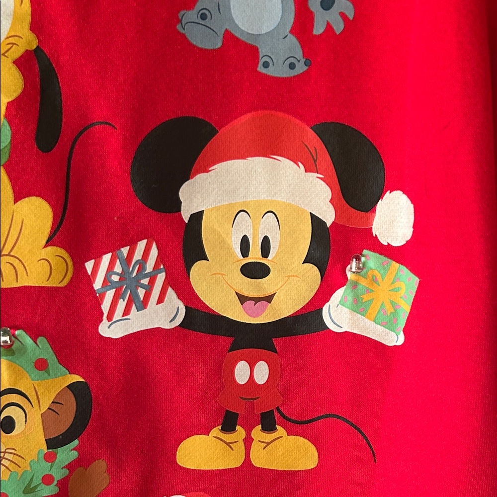 Disney Red Sweatshirt with blinking lights on 6 Characters - Picture 5 of 14